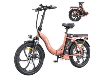 Hillmiles Mileport 1 Bicicleta Elétrica 250w 36v 13ah 25km/h 100km Alcance Máximo Dianteiro Hook Suspensão Shimano 7 Velocidades Vermelho