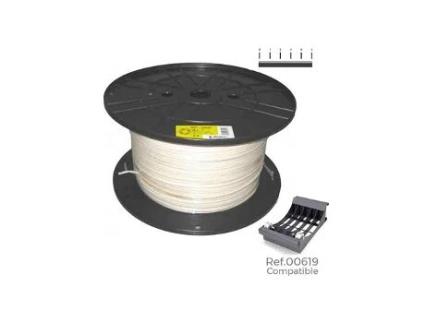 Carretel De Cabo De Mangueira Tubular 2x1,5mm Branco Bobina Grande De 300m Sediles