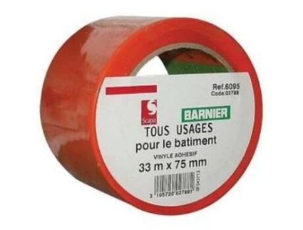Fita Adesiva De Pvc Laranja 75 Mm X 33 M Barnier 115483