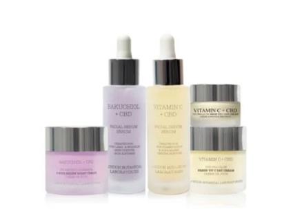 Soro Bakuchiol, Soro Vitamina C, Creme diurno com vitamina C, Creme noturno Bakuchiol, Olhos com vitamina C