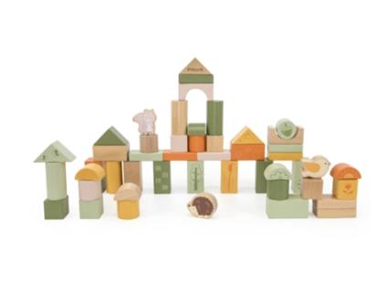 Blocos de madeira 50 peças Viga Green Forest