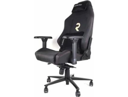 Cadeira gamer profissional Diamond. Inclinação de 180º, altura ajustável, apoios de braços 4D, almofada cervical e lombar romba