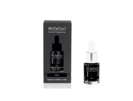 Óleo Perfumado Solúvel em Água 15ml Para Umidificador Fragrância Amadeirada E Exótica Millefiori Preta