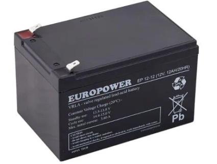 Akumulator Agm Europower Serii Ep 12v 12ah (zywotnosc 6 9 Lat)