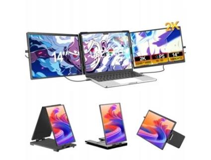 Monitor Portátil Uperfect para Laptop 14 Tela Dupla Removível 60Hz IPS