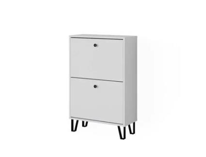 Sapateira Siri, 60x92cm Com 2 Gavetas Dobráveis, Branco, Vicco