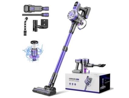 Aspirador de Pó Teendow com Motor Poderoso de 80000RPM, Aspirador de Pó Sem Fio Leve para o Cabelo de Animal de Estimação e Piso Duro