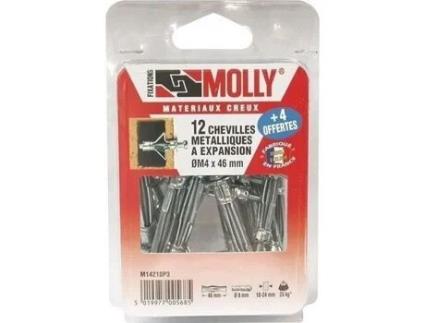 Conjunto De 16 Cavilhas 4x46 Mm Parafusos Molly