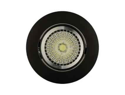Luminária Embutida Redonda Pro Professional Basculante Ip20 Ø8,7x2,7cm Cor Preta Jiso (para Casquilho Gu10 Ou G5.3)