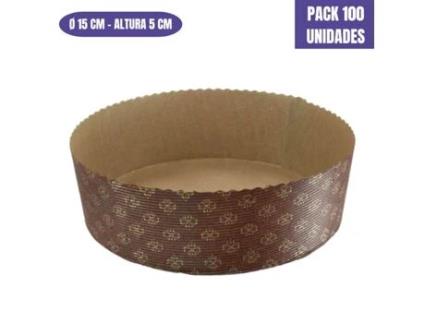Molde De Papel Para Bizcocho Baixo - 15 X 5 Cm (100 Unidades)