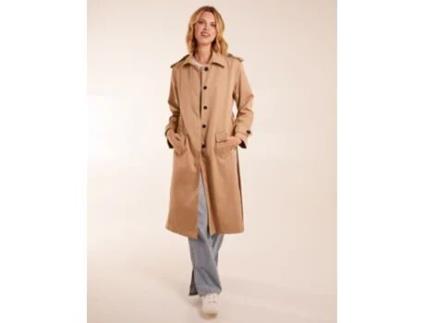 Casaco de Mulher BLUE VANILLA Longline Mac Castanho (10)