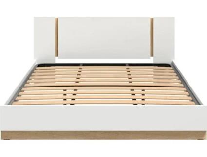 Embalagem de Peças DORMUS para Cama de Casal com Estrado Incluído (Outlet Grade A - Branca e Carvalho - 200 x 160 cm)