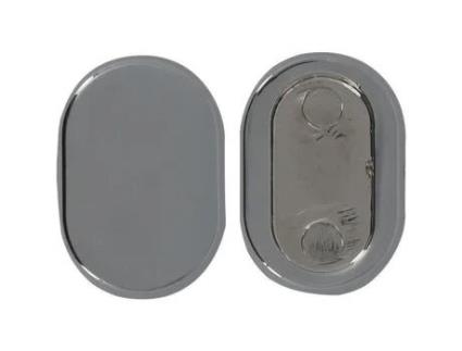 Conjunto De 2 Tampas De Curativo H 30 X Ø 15 Mm Cromado Mobois