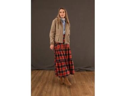 Casaco de Mulher THROTTLEMAN Capuz Bolsos Poliéster Castanho (XL)