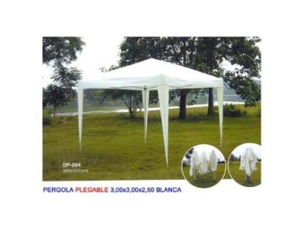 Pluvia pergola plegable 3,0x3,0x2,5 metros blanca dp-002