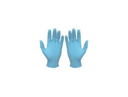 Caixa Com 100 Luvas De Nitrilo Azul Sem Pó Tamanho 9 Grande Gd21bd Santex