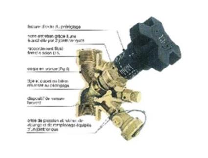 Válvula de Balanceamento de Bronze OVENTROP Hydrocontrol Vtr. Tocou Bsp 1