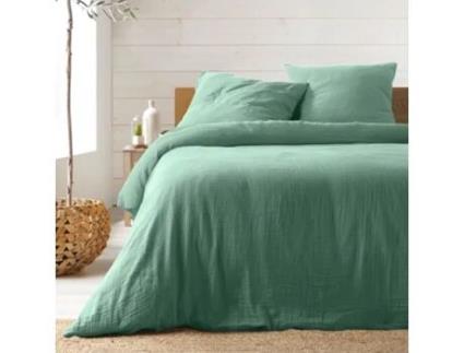 Algodão Gaze Cama Roupa Sálvia 240 X 260 Cm Promo Linge
