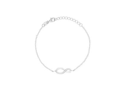 Bracelete Para Mulher Cleor Em Prata 925/1000 E Óxido De Zircônio Branco