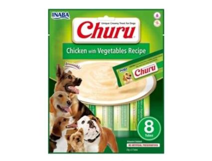 CHURU Dog Receta de Pollo Con Vegetales 8X8X20Gr