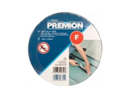 Rolo De Fita Antiderrapante Preta 10mt X25mm Pre900227 Premion