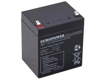 Akumulator Agm Europower Serii Ep 12v 5ah T1 (zywotnosc 6 9 Lat)