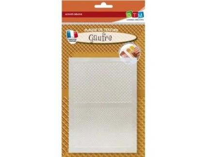 Placa De Texturas Dtm Gaufre 13 X 20 Cm Plástico Flexível Para Adultos E Miúdos