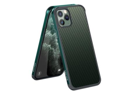 Capa Textura Fibra Híbrida Bem Protegida Elegante Para Iphone 11 Sulada Verde