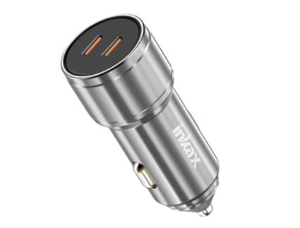 Carregador Carro Usb-c Carga Rápida Inkax Metal Prateado