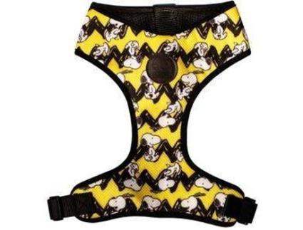 Peitoral para Cães  Mesh Charlie Brown Yellow Oficial Snoopy (Amarelo - Tamanho: S)