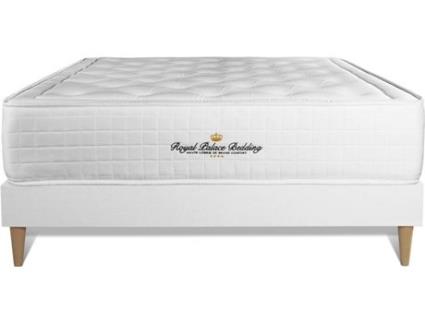 Conjunto Colchão + Base  Buckingham (Branco - 135x220 cm - Espuma Viscoelástica)