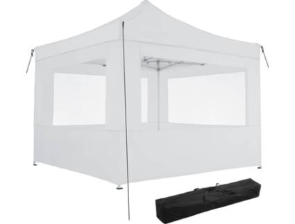 Pérgula  Olivia 4 Painéis (Branco - Alumínio - 300x300x310 cm)