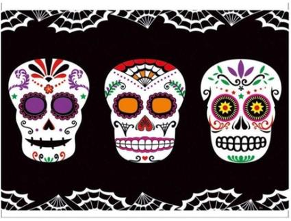 Toalha de Mesa  do Dia dos Mortos (137 x 182 cm - Halloween)