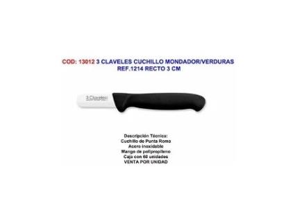 Faca Descascar Legumes 3 Claveles Ref. 1214 Reta 3 Cm