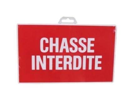 Placa De Proibição De Caça 330x200 Mm Novap