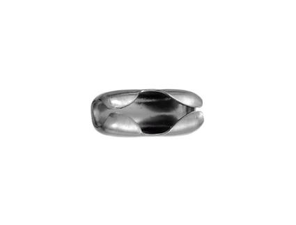 Saco Com 100 Ganchos Tubulares De Corrente De Esferas 3.2 Cromados 0564432 Meval