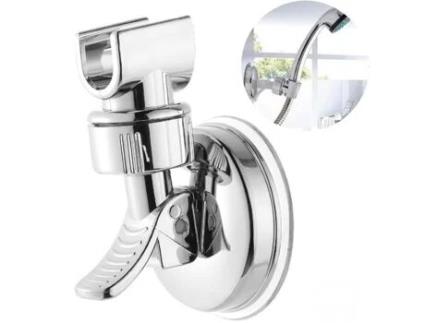 Suporte para cabeça de chuveiro - Ventosa de parede Suporte para chuveiro - Rotação de 360° - Sem perfuração Adequado para todos os chuveiros