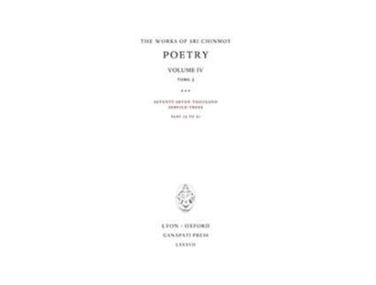 Livro Poetry Iv, Tome 3 De Sri Chinmoy (inglês - Capa Dura)