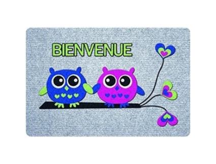 Tapete De Boas Vindas Corujas Greyflock 40x60cm Idmat