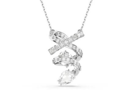 Colar Swarovski Pingente Espiral Swarovski Hyperbola Cor Do Material Branco Tamanho/comprimento 57 Cm