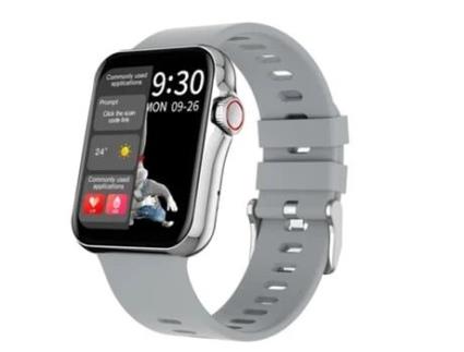 Smartwatches 1 7 Cardiofrequenzimetro Cinza Prateado AUJEZON