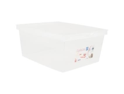 Caixa Cristalina Kalitt Déco 18l Natural Translúcida Resistente Às Intempéries