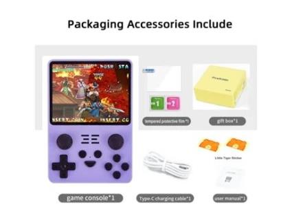 Console De Jogos Rgb20s Hd Retrô Portátil Psp Joystick Arcade 16gb 32gb Roxo (versão Em Inglês) Siurn