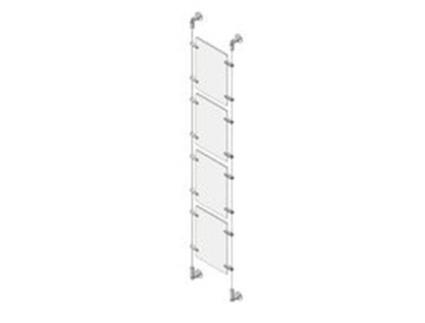 Sc41a4v A4 Suporte de apresentação Aço inoxidável, transparente Tecnostyl