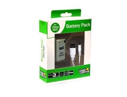 Bateria Branca para Xbox 360 Controller Cabo de Carregamento UNDER CONTROL