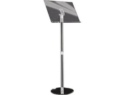 Armário de arquivo de acrílico estilo púlpito de acrílico, metal cromado, transparente Tecnostyl