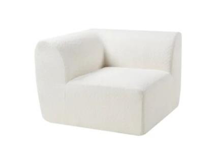 Módulo De Canto Do Sofá Hurvas Bouclé Branco Creme En.casa