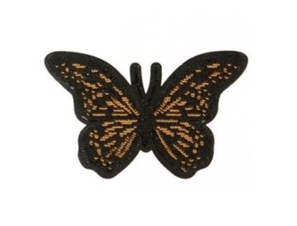 Ecusson Termocolante Borboleta Sequin Dourado Xl Mc