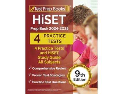 Livro HiSET Prep Book 2024-2025 4 Practice Tests and HiSET Study Guide All Subjects 9th Edition de Lydia Morrison (Inglês)