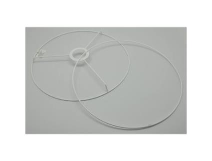 Conjunto De Abajur Mégacréa Ø35 Cm Metal Branco 2 Círculos Incluídos